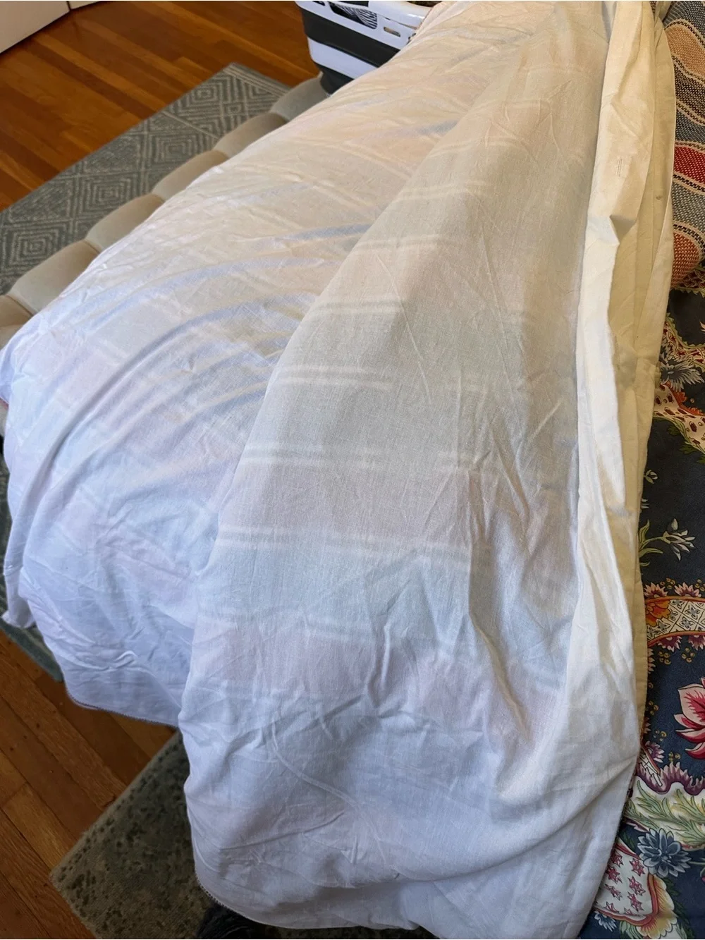 NWOT Pottery Barn Silas Striped Cotton Queen Duvet Cover